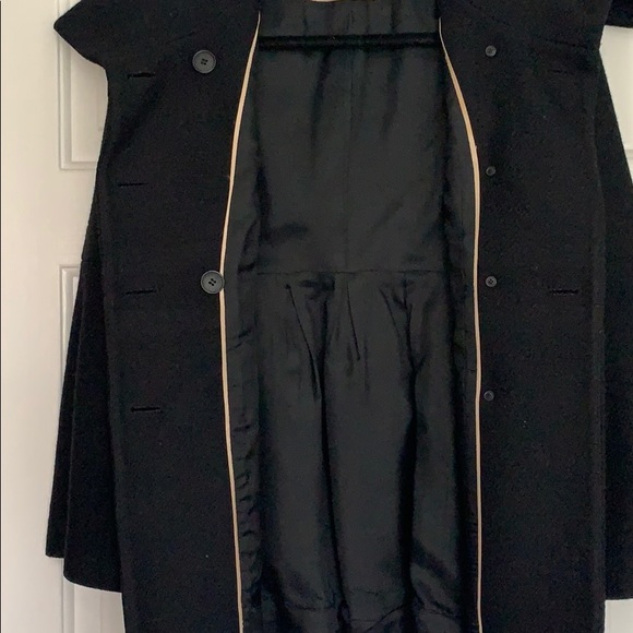 LOFT Black Wool Bell Sleeve Button Coat - Picture 9 of 10